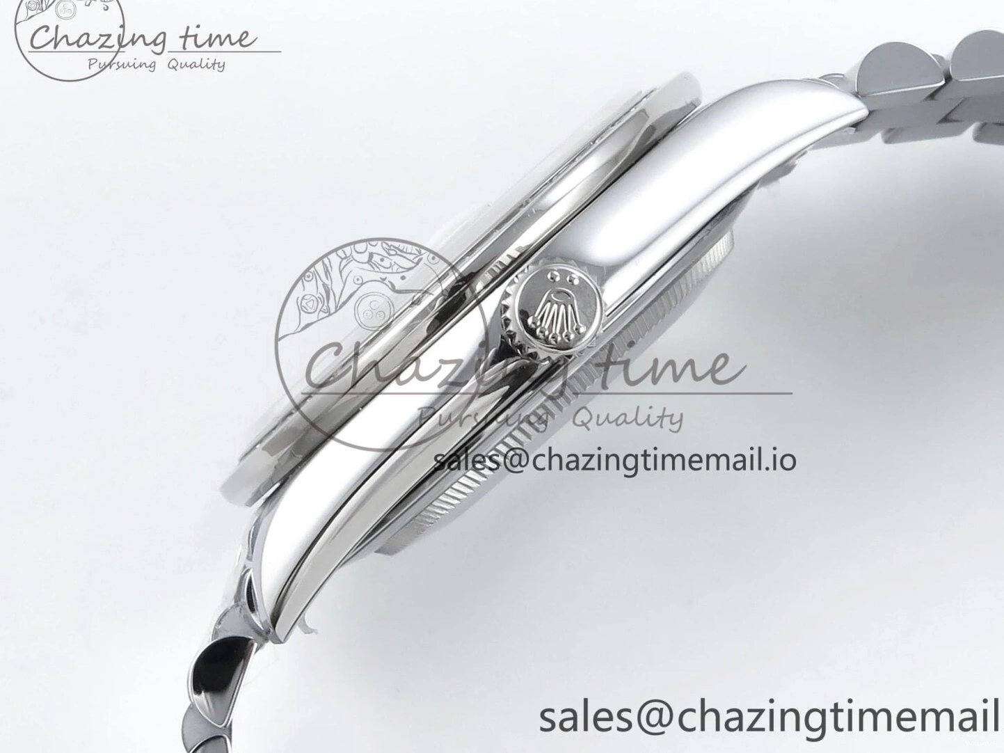 on QF 40 Edition Bracelet (Gain 1:1 DayDate Black V5 Best A2836 Crystal SS Bezel Dial Diamonds President Weight) 0315